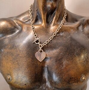 Chic Sterling Silver Heart Necklace